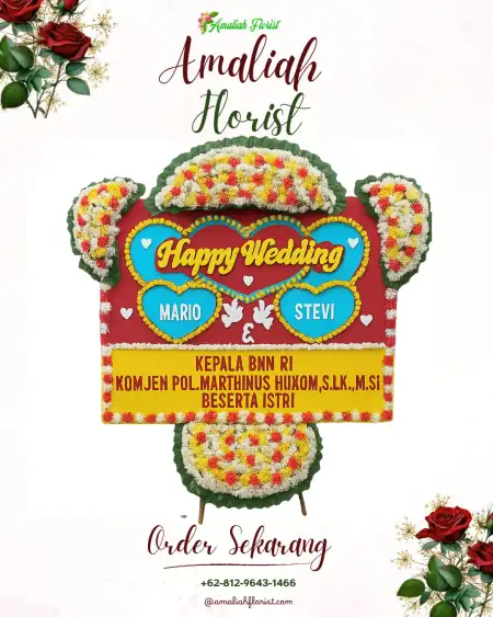 Papan Bunga Pernikahan Solowire